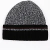 BONNET NOIR MOULINE RAYÉ -