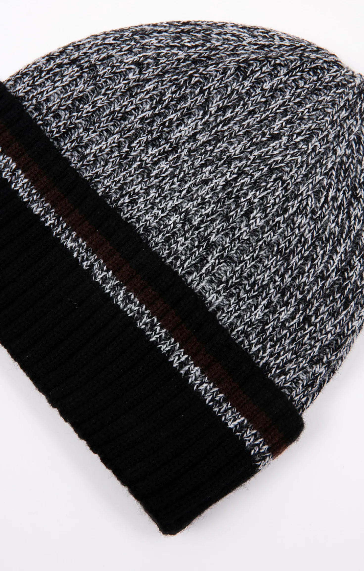 BONNET NOIR MOULINE RAYÉ -