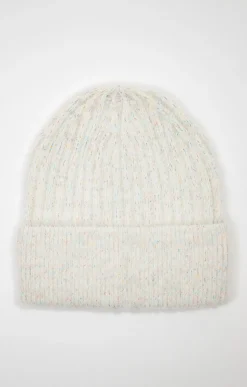 Bonnet uni avec fils métalliques sequins -