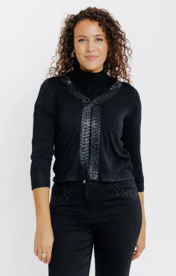 CARDIGAN BANDE FANTAISIE -