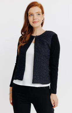 Cardigan bimatière -