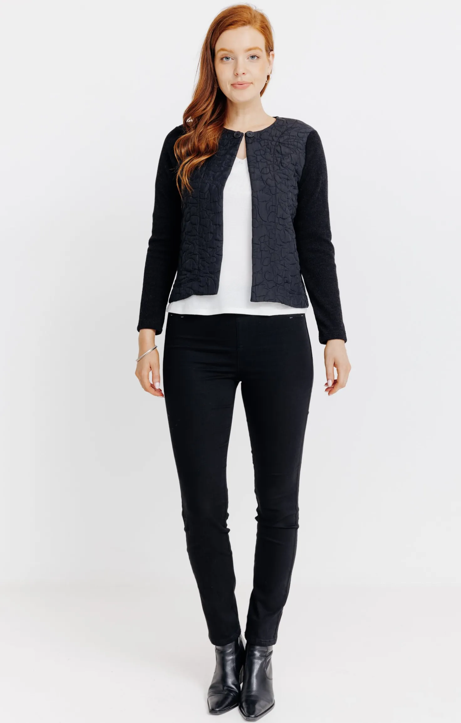 Cardigan bimatière -