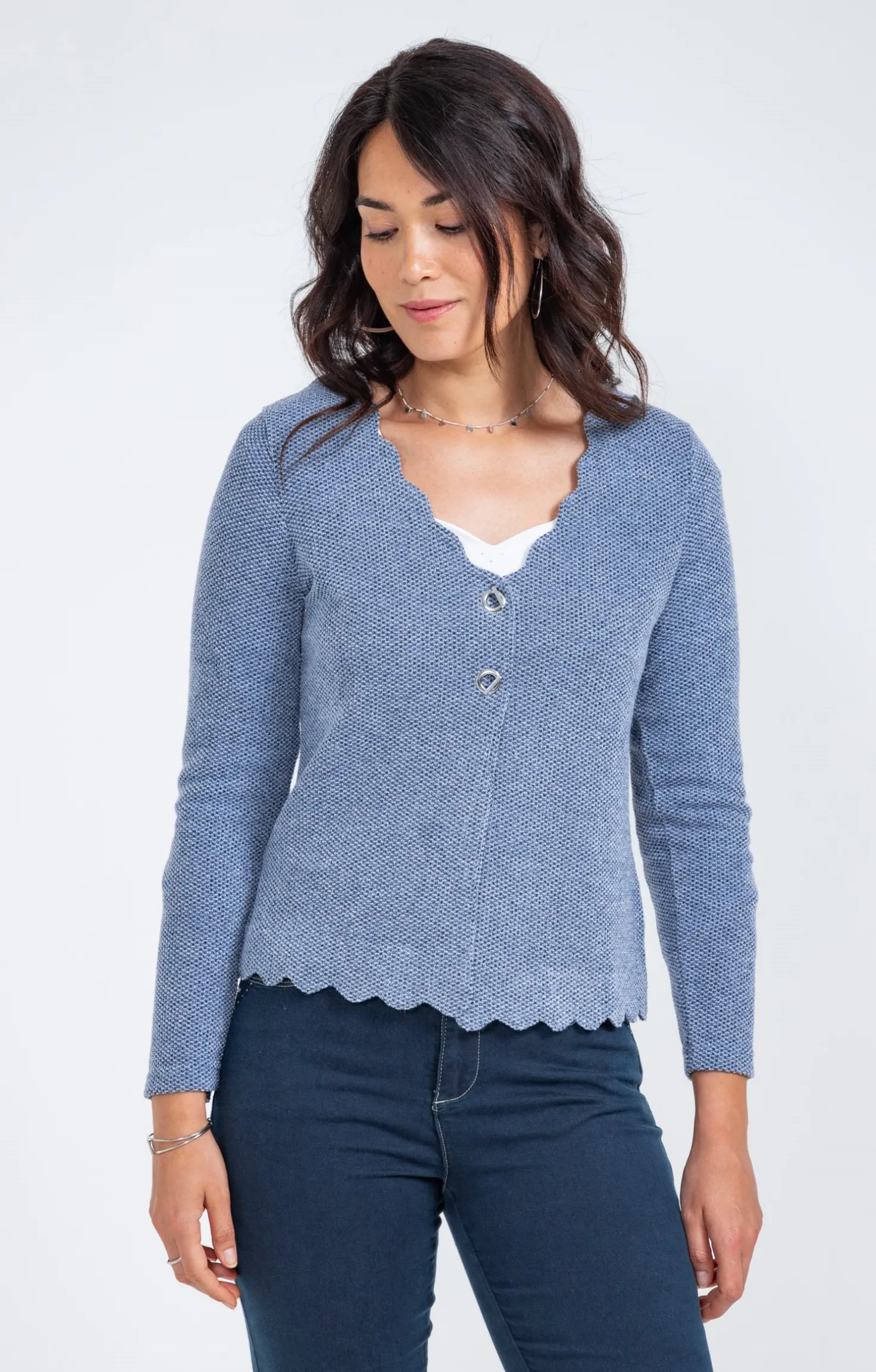 Cardigan festonné -