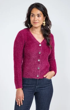 Cardigan maille fluffy -