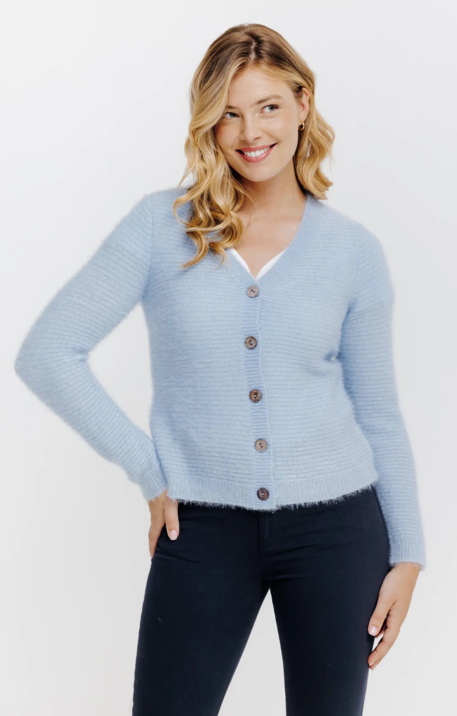 Cardigan maille fluffy -