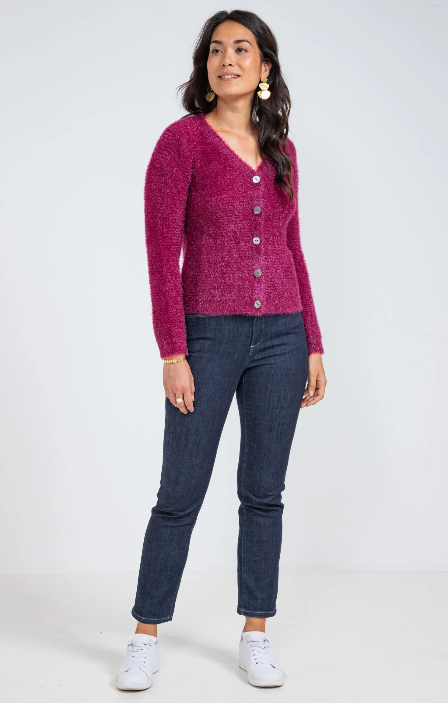 Cardigan maille fluffy -