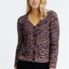 Cardigan maille popcorn -