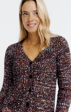 Cardigan maille popcorn -