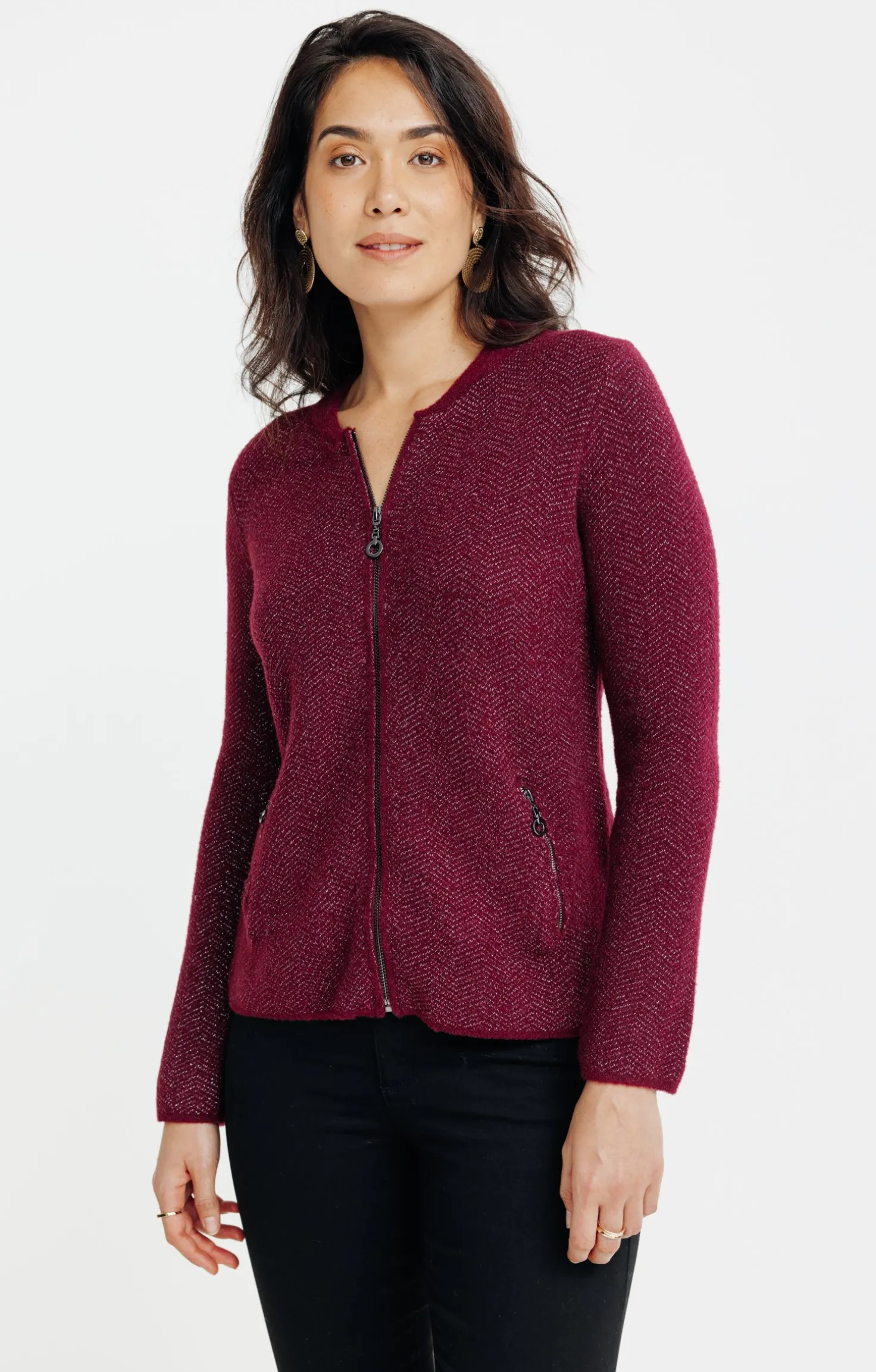 Cardigan zippé -