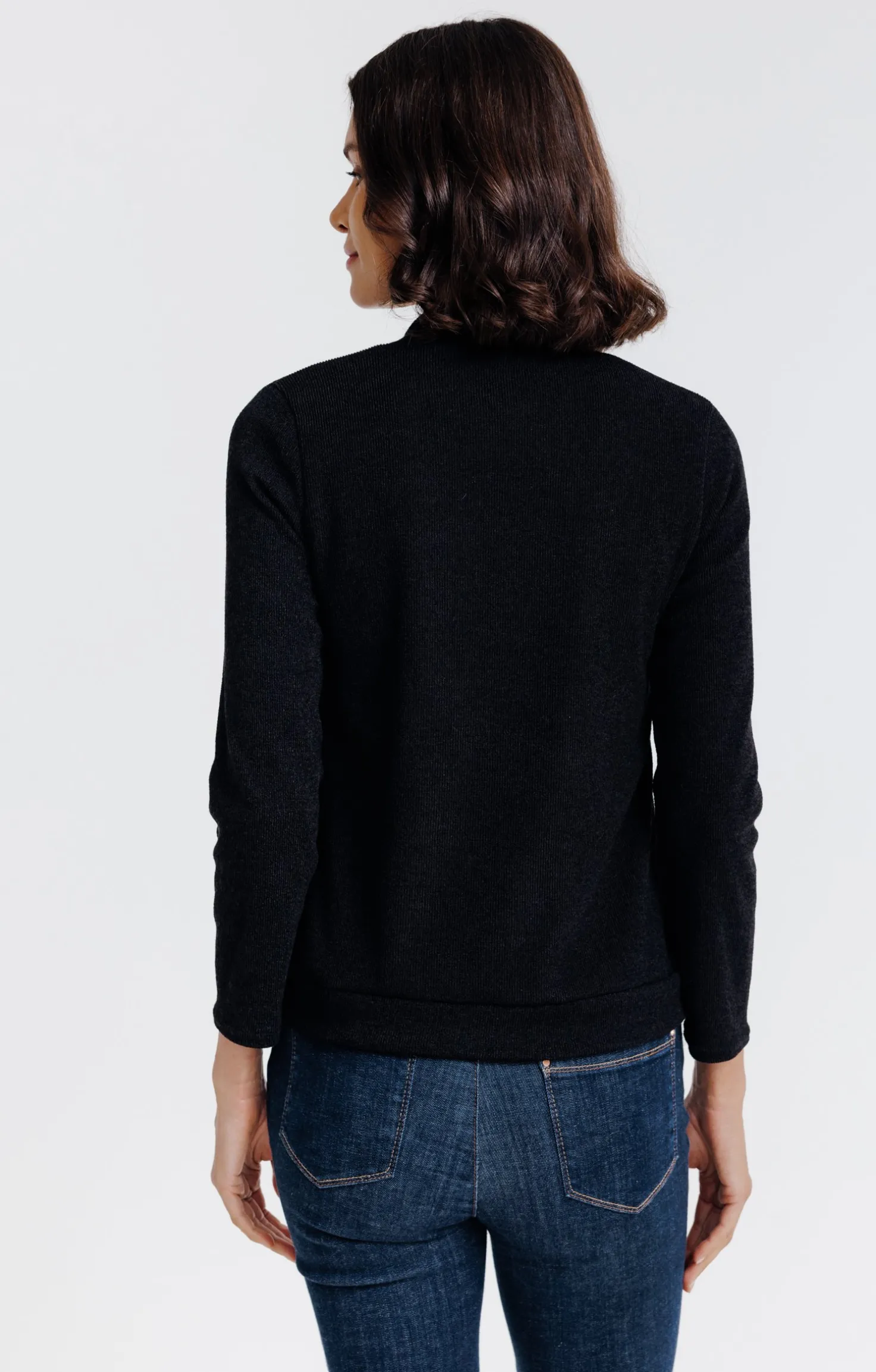 Cardigan zippé poches kangourou -