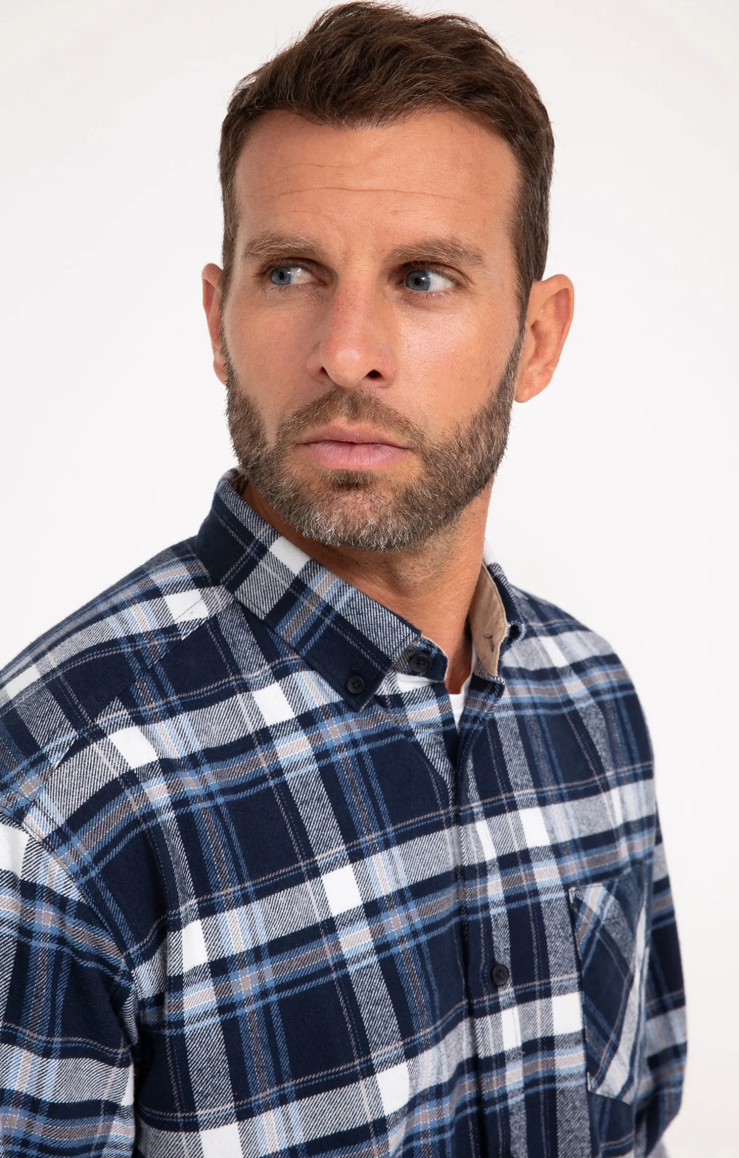 Chemise à carreaux en velours OCEAN -