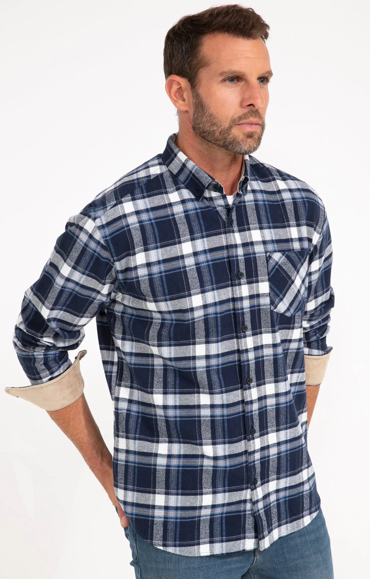 Chemise à carreaux en velours OCEAN -