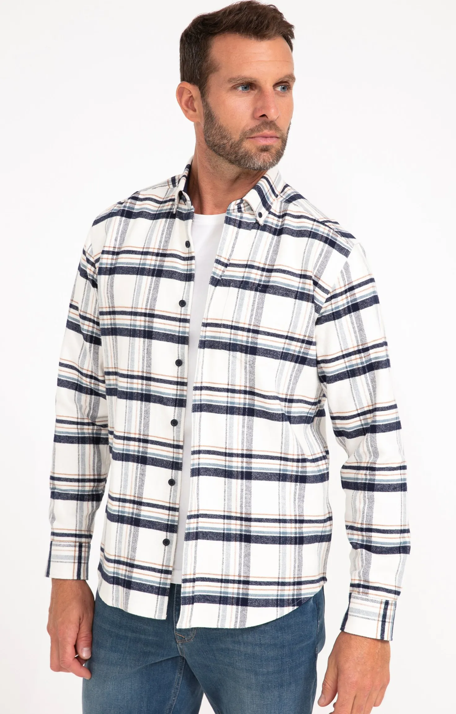 Chemise à carreaux manches longues NESS -