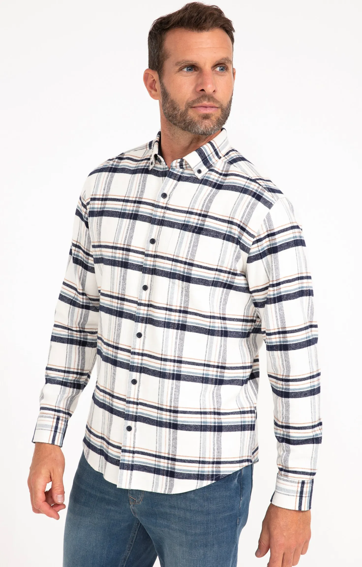 Chemise à carreaux manches longues NESS -