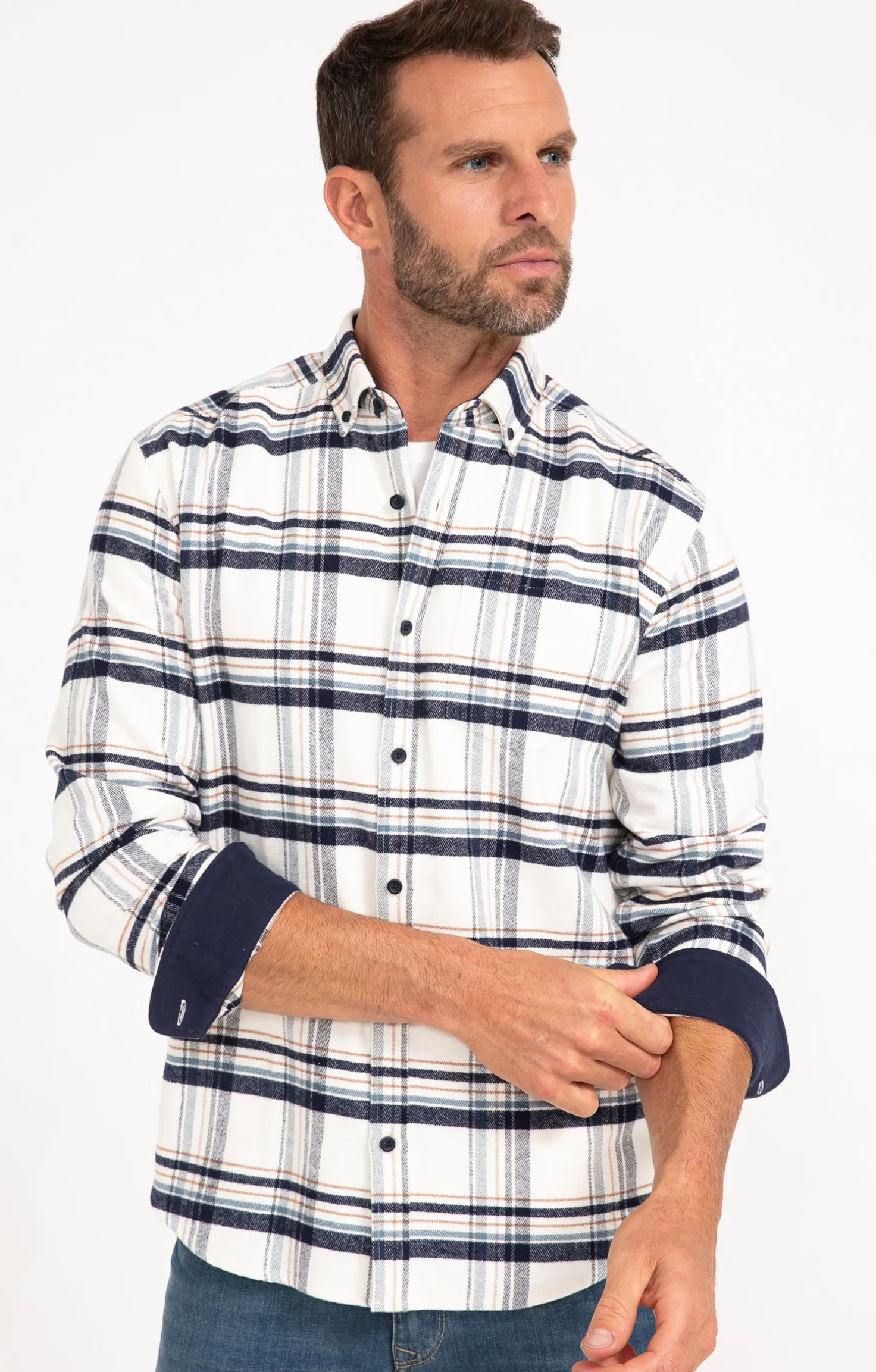 Chemise à carreaux manches longues NESS -