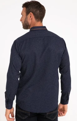 Chemise à manches longues marine -