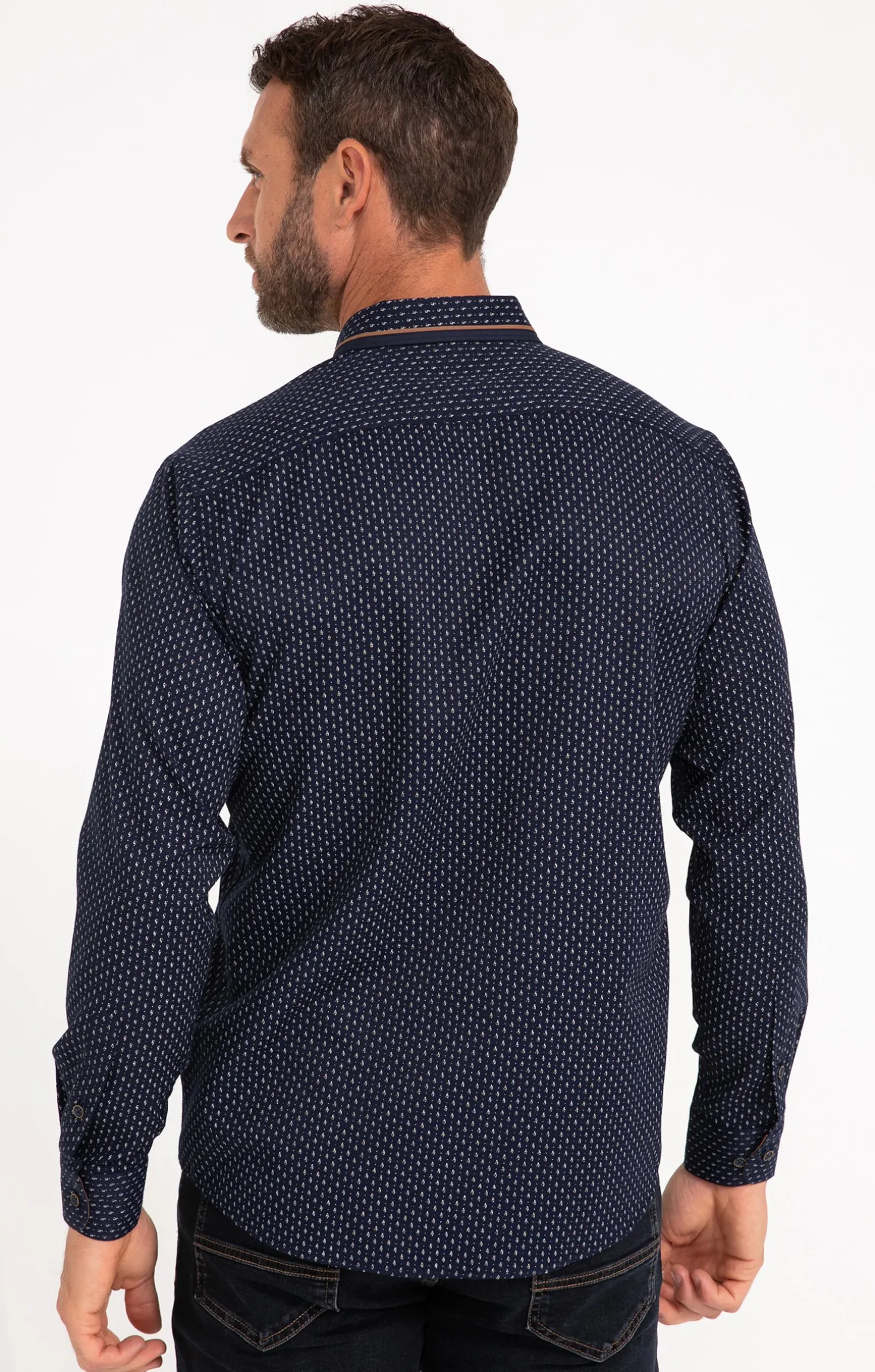 Chemise à manches longues marine -