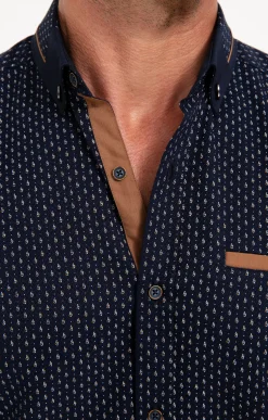 Chemise à manches longues marine -