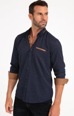 Chemise à manches longues marine -