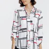 Chemise boutonnée imprimée graphique -