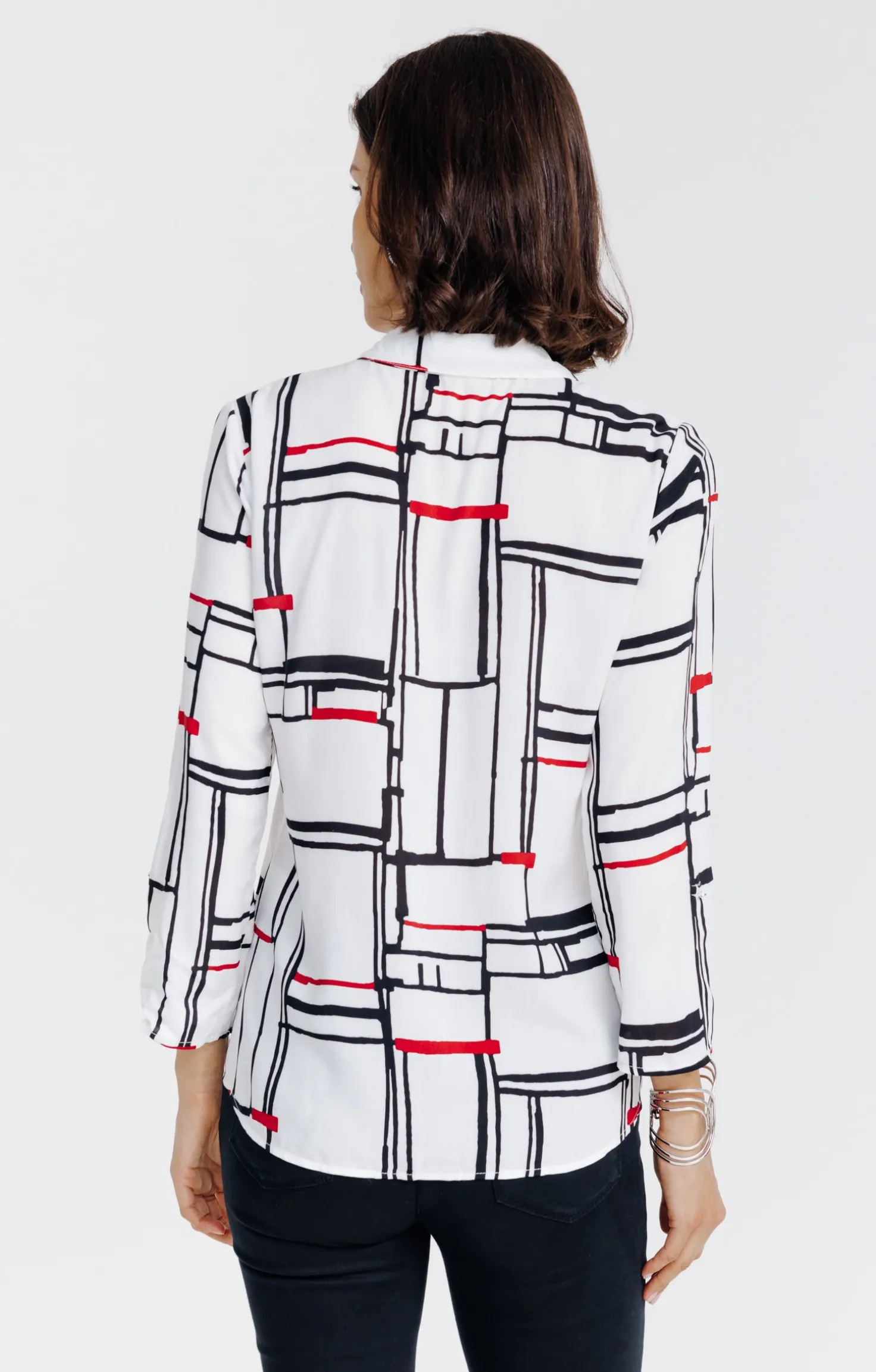Chemise boutonnée imprimée graphique -