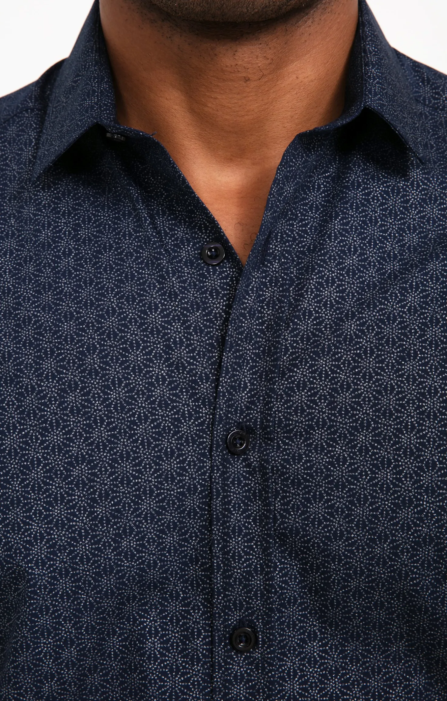 Chemise en lurex manches longues -