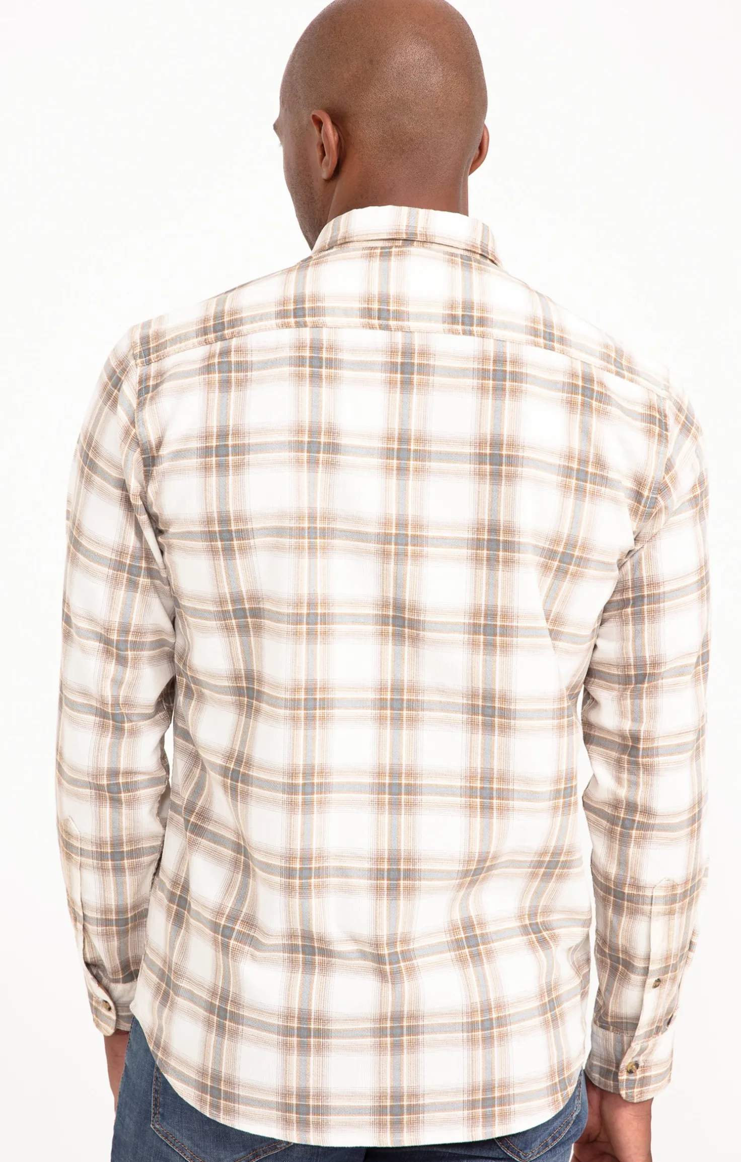 Chemise en velours écru -