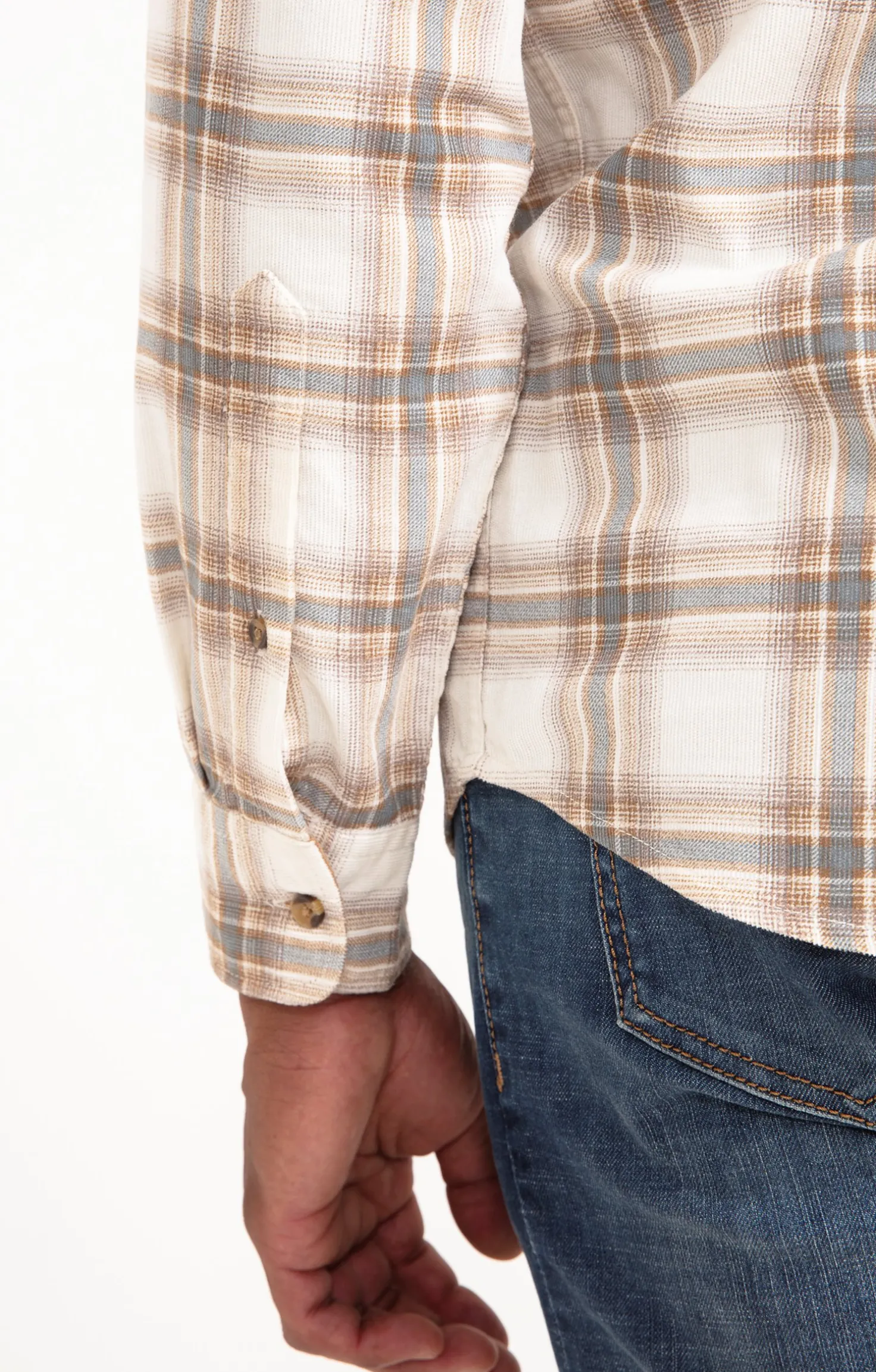 Chemise en velours écru -