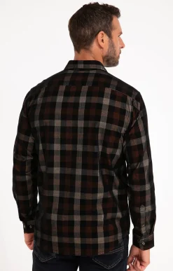 Chemise en velours marron -