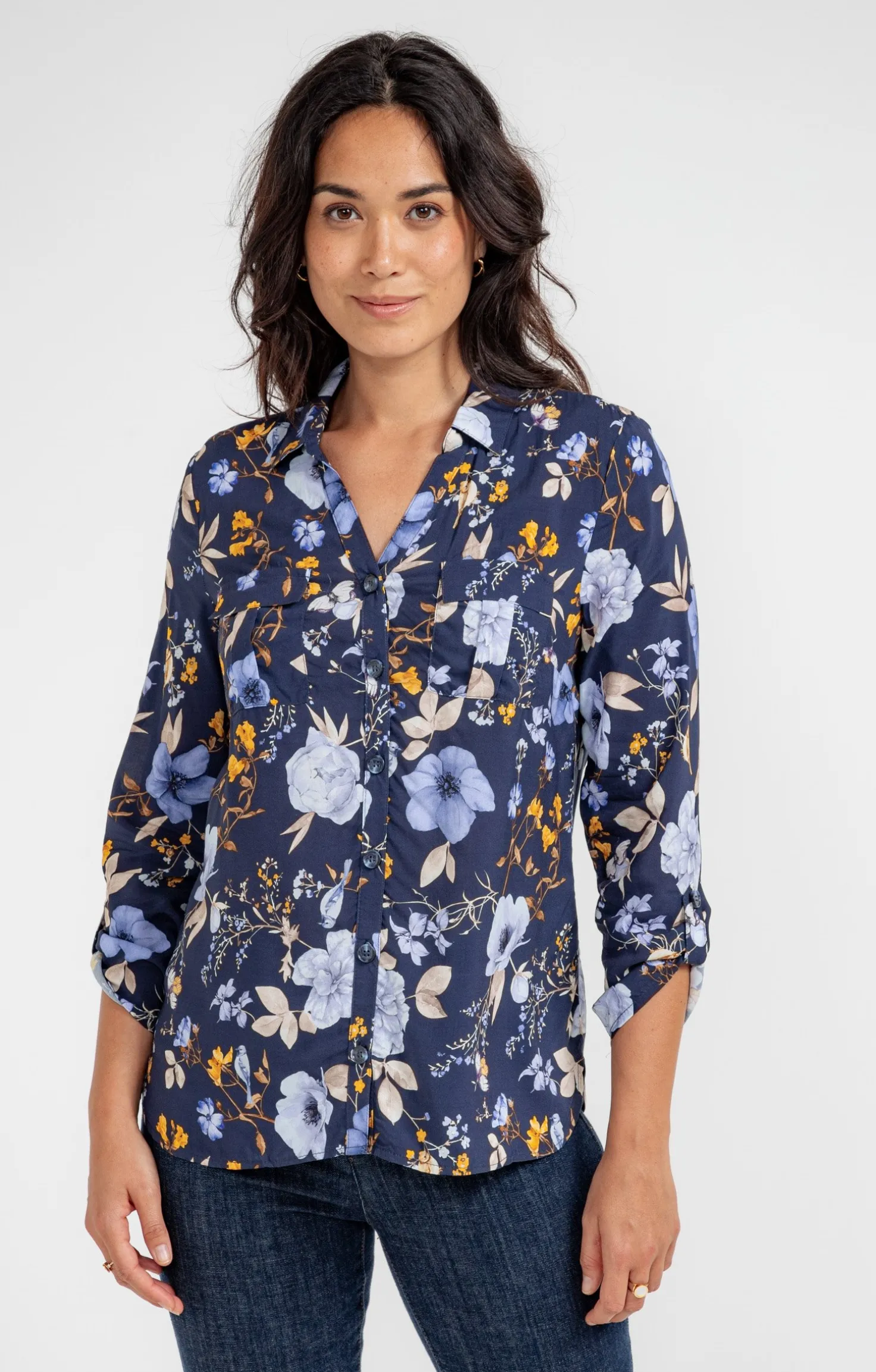 Chemise imprimé fleuri -