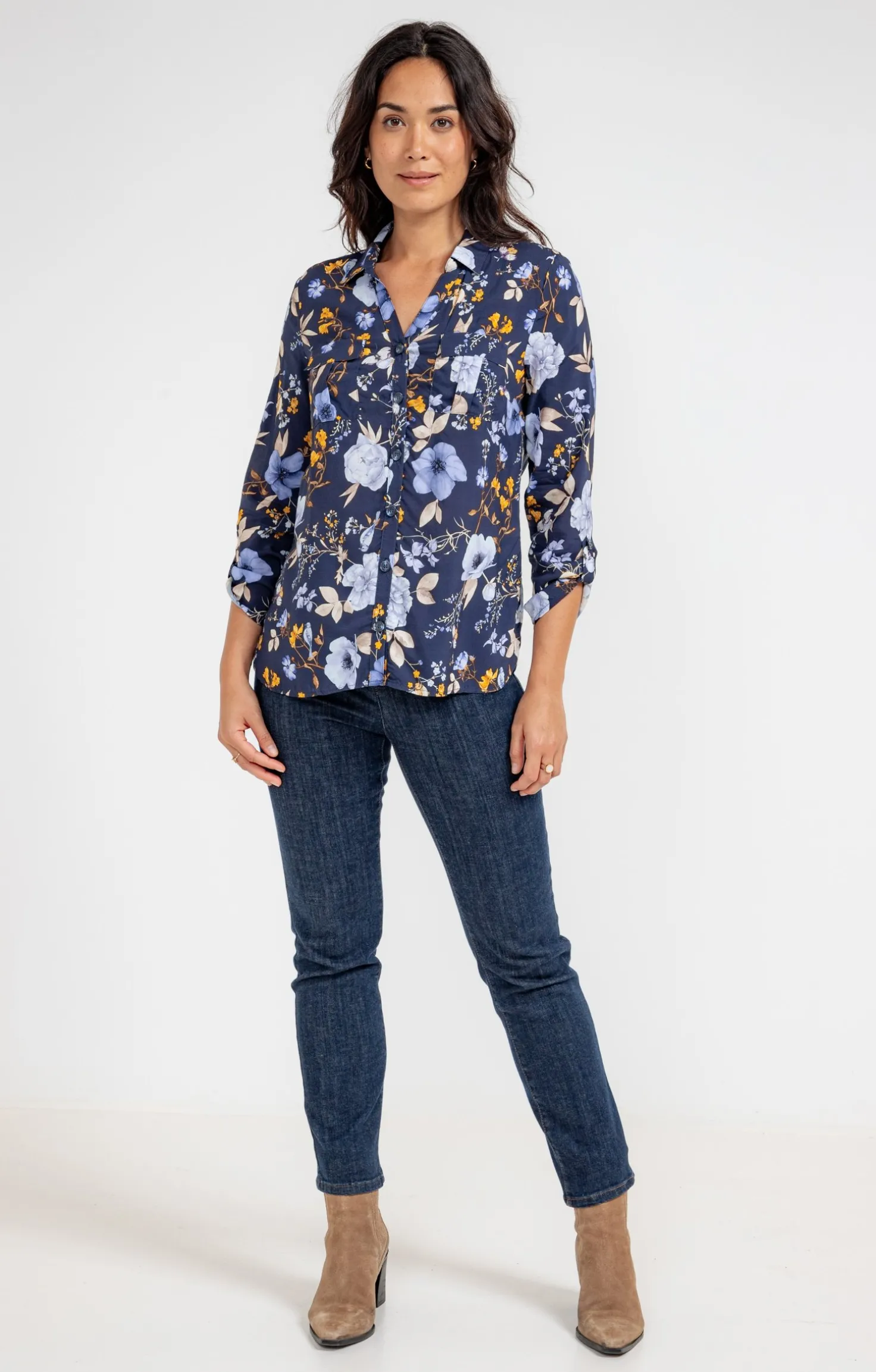 Chemise imprimé fleuri -