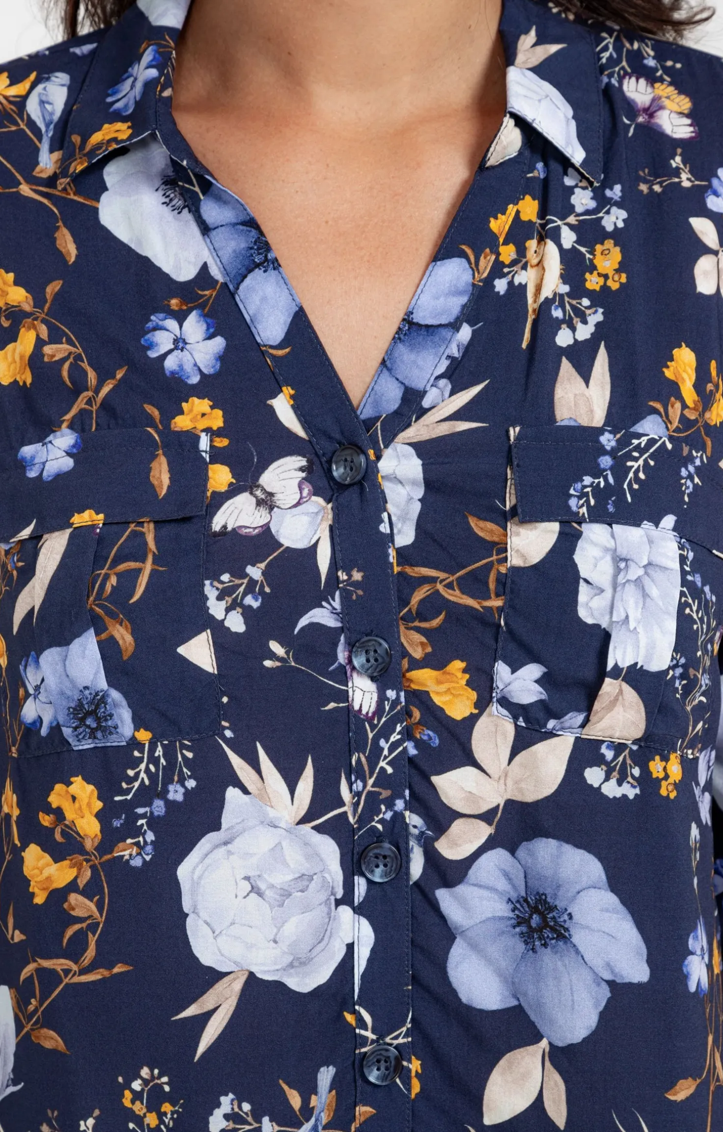 Chemise imprimé fleuri -
