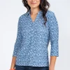 Chemise imprimé petites feuilles -