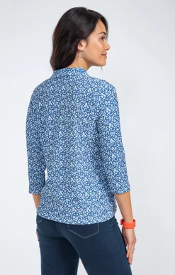 Chemise imprimé petites feuilles -