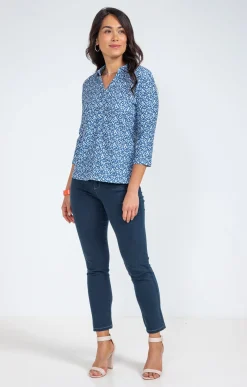 Chemise imprimé petites feuilles -