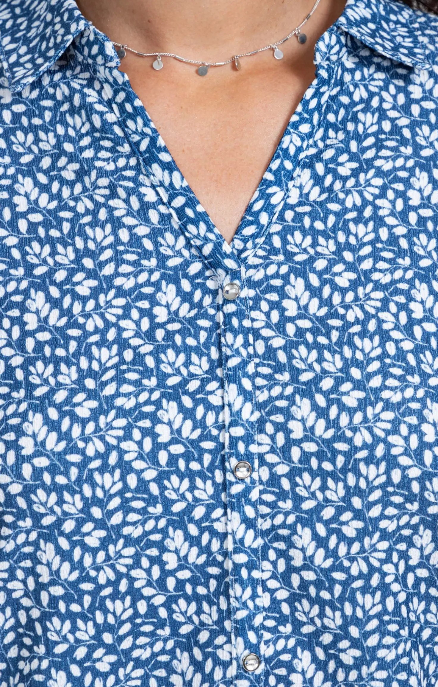 Chemise imprimé petites feuilles -