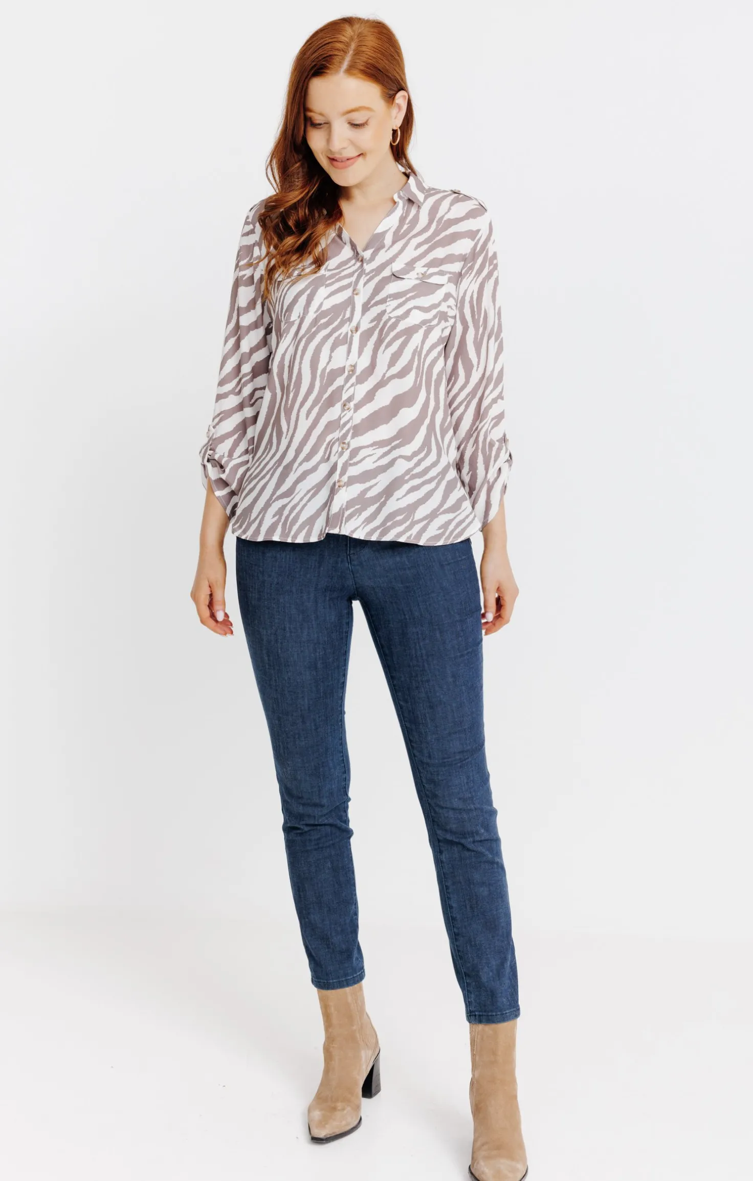 Chemise imprimée animal -