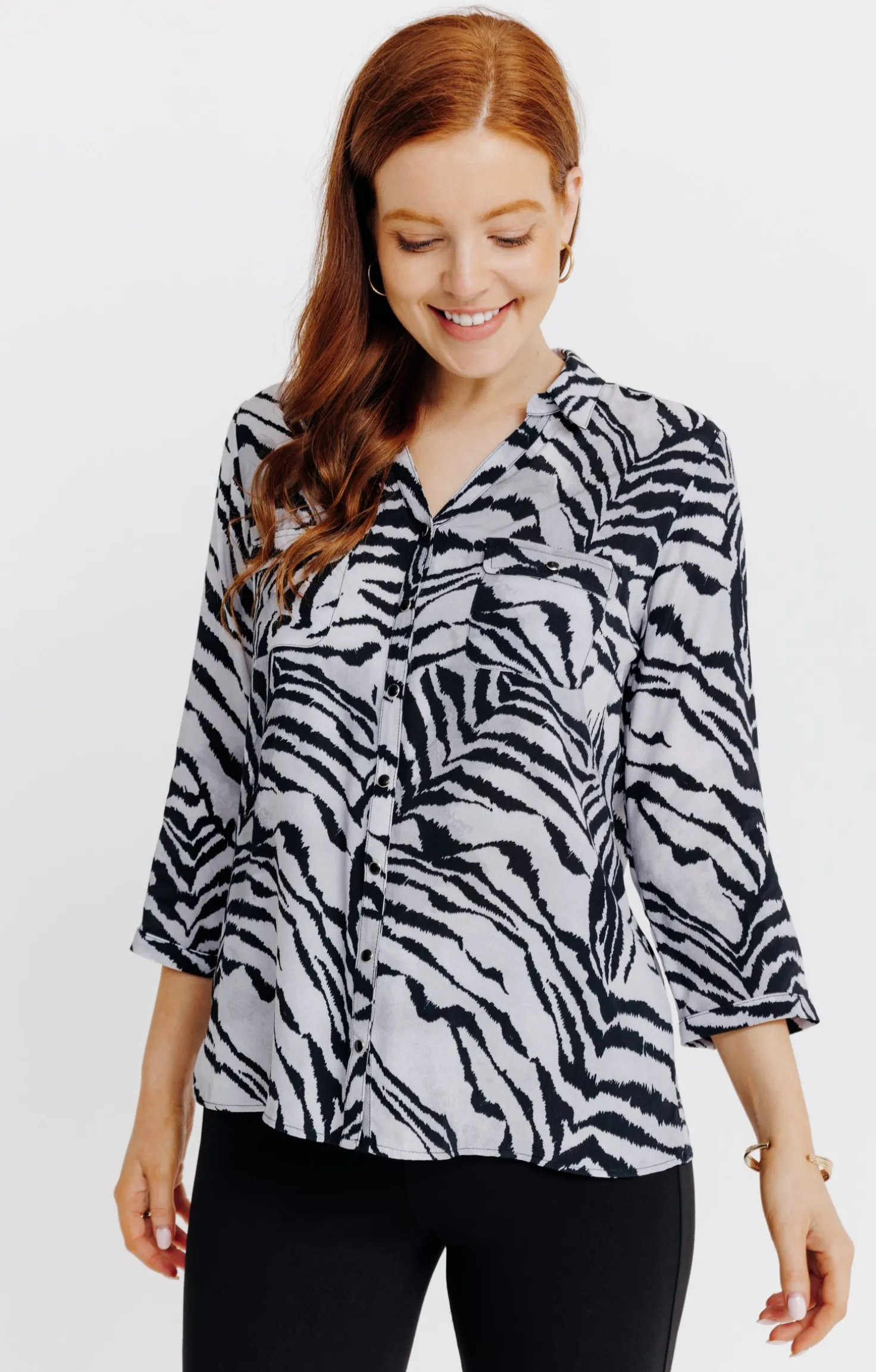CHEMISE IMPRIME ANIMAL DETAIL SNAPS -