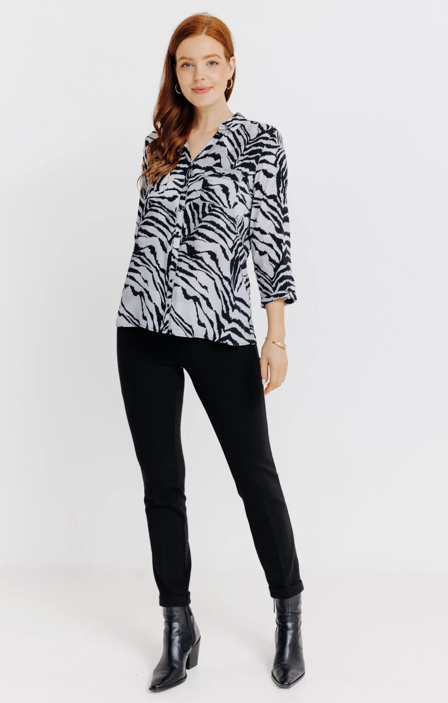 CHEMISE IMPRIME ANIMAL DETAIL SNAPS -