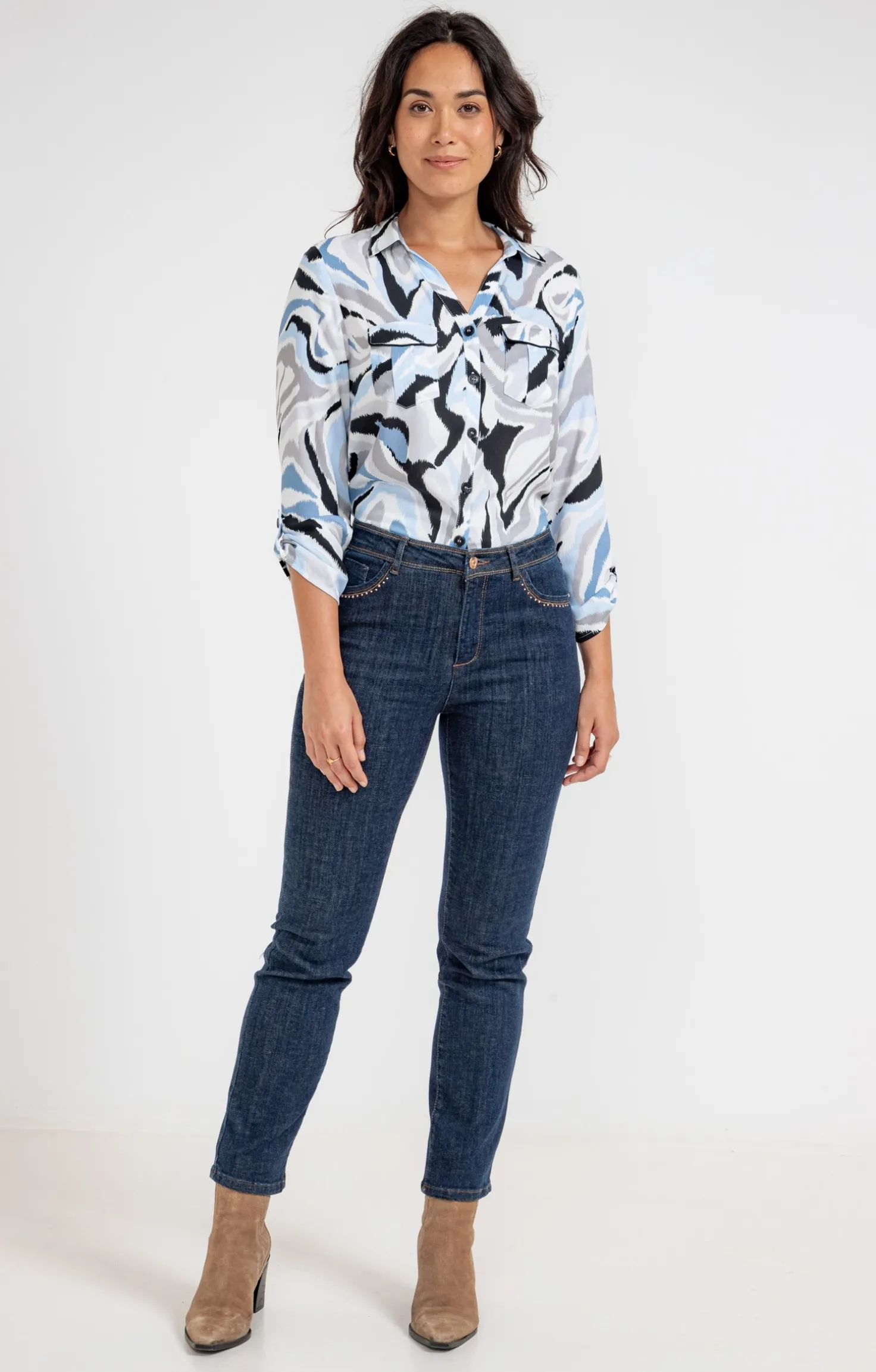 Chemise imprimée animalier -