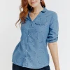chemise imprimée coton-lyocell -