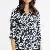 Chemise imprimée feuillage -