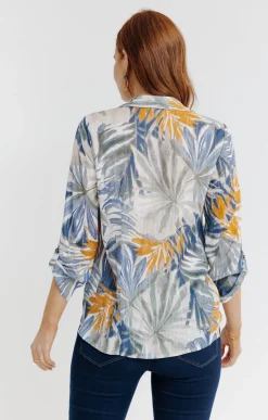 Chemise imprimée feuillage -