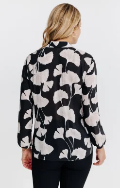 Chemise imprimée feuillage -
