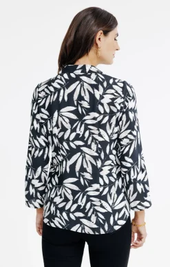 Chemise imprimée feuillage -
