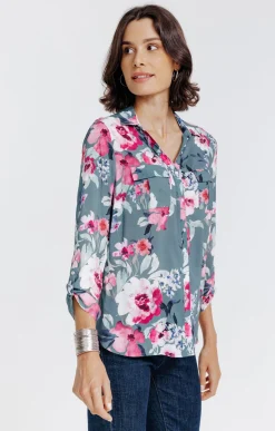 Chemise imprimée fleurie -