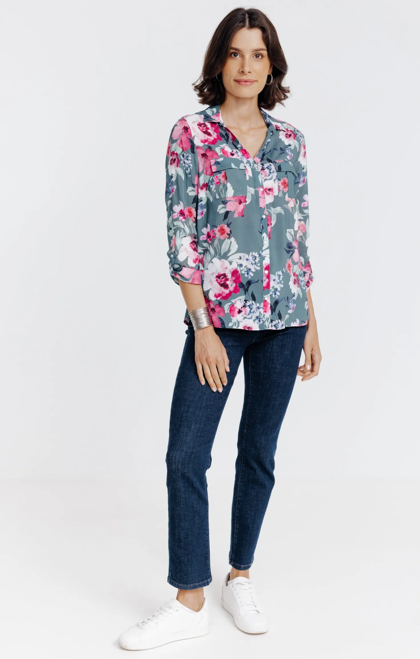 Chemise imprimée fleurie -