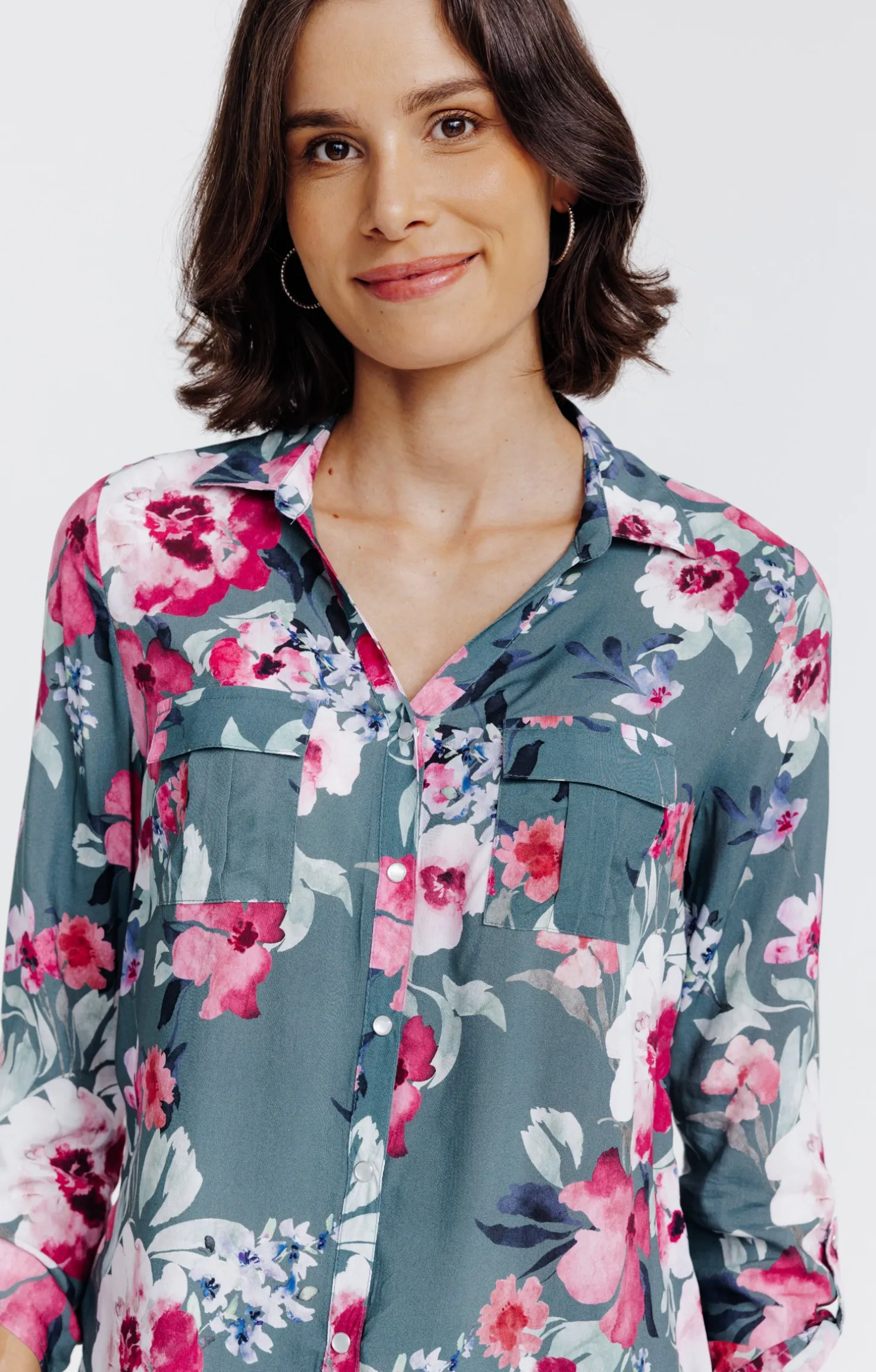 Chemise imprimée fleurie -