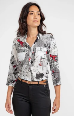 CHEMISE IMPRIME LUDIQUE NEWSPAPER -