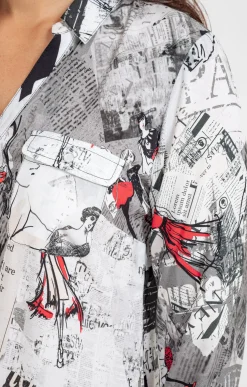 CHEMISE IMPRIME LUDIQUE NEWSPAPER -